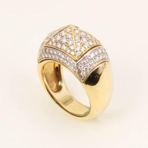 Oj Perrin Yellow Gold Pyramid Diamond Ring