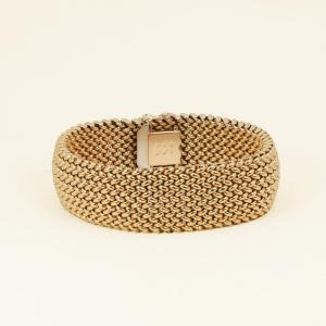 Unoaerre Milanese Mesh Bracelet Yellow Gold