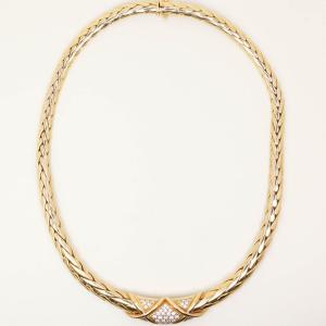 Gay Freres Vintage Gold Diamond Necklace