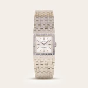 Montre Rolex Vintage Precision 8209 Bracelet Ceinture Or Blanc