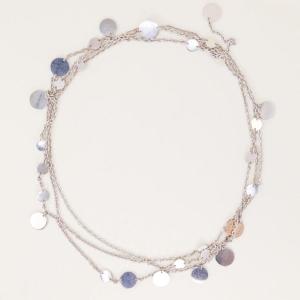 Hermes Ex-libris Lanyard Silver Rose Gold