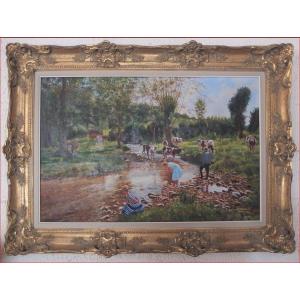 Oil Painting On Canvas Country Scene