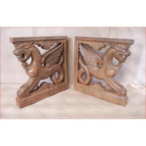 Oak Dragon Sculpture.