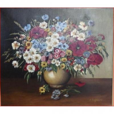 Table Bouquet Of Flowers.