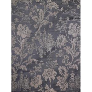 Louis XVI Fabric Decorated With Pagodas, Flowers And Birds