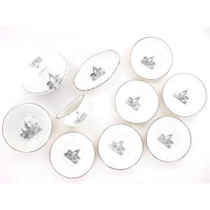 Porcelain Dinette (doll Service) Decorated With Sailing Boats, 20th Century