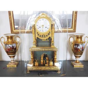 Pair Of Paris Porcelain Vases, Late Of The 18th Century