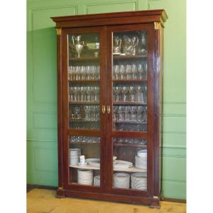 An Empire Showcase - Bookkase In Manogany, Early 19th Century