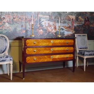 A Louis XVI Commode Stamped Montigny, 18th Century