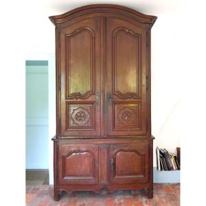 A Louis XV Period Solid Oak Two-part Sideboard