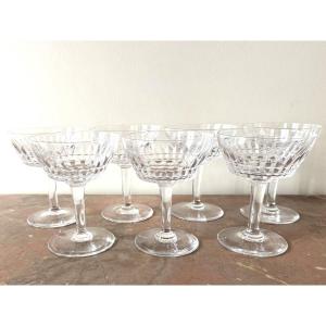 Set Of 7 Champagne Coupes, 20th Century