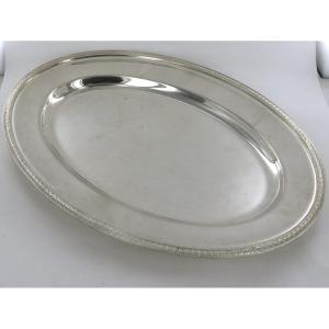 Christofle Oval Platter, Malmaison Pattern