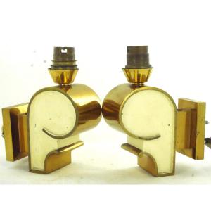 Pair Of Art Deco Wall Sconces, Early 20th Century
