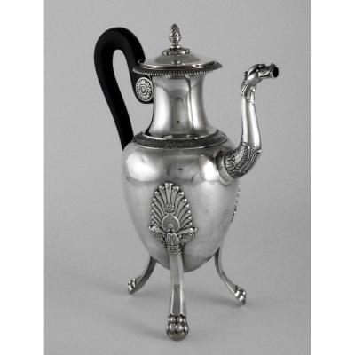 Coffee Maker In Silver, Empire Period, 19th Century