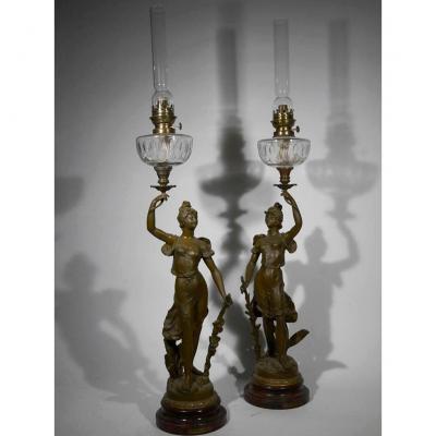 Pair Of Large Art Nouveau Flares