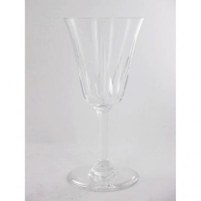 9 Red Wine Glasses, St Louis Crystal, Cerdagne Model