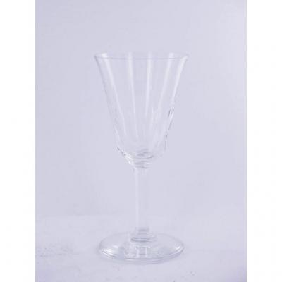 18 White Wine Glasses, St Louis Crystal, Cerdagne Model