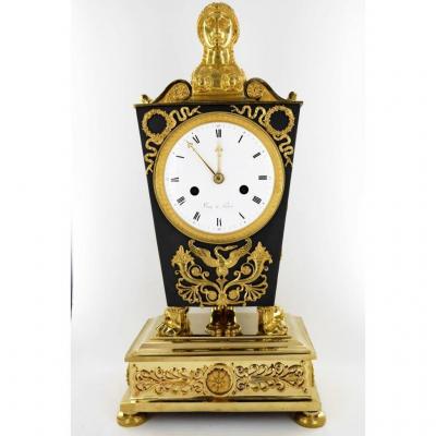 Empire Etruscan Clock, Dial Signed Roy à Paris