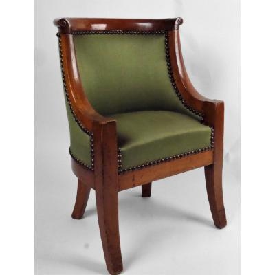 A Child's Armchair In Mahogany And Mahogany Veneer Empire, 1815