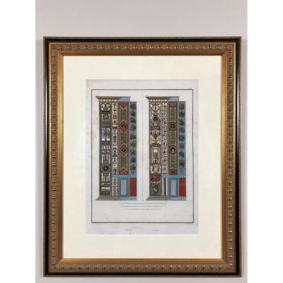 Suite Of 3 Engravings Enhanced With Watercolor, By Joubert And Choffard