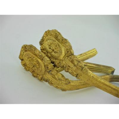 Pair Of Art Deco Hooks For Tiebacks, 20th Century