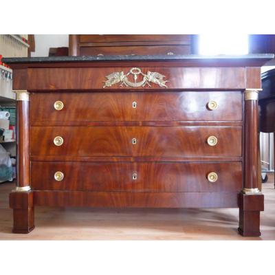 Empire Period Chest Of Drawers In Mahogany From Cuba