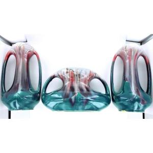 Art Nouveau Earthenware Fireplace Trim, Circa 1900