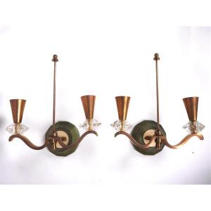 Pair Of Art Deco Sconces, Early 20th Century