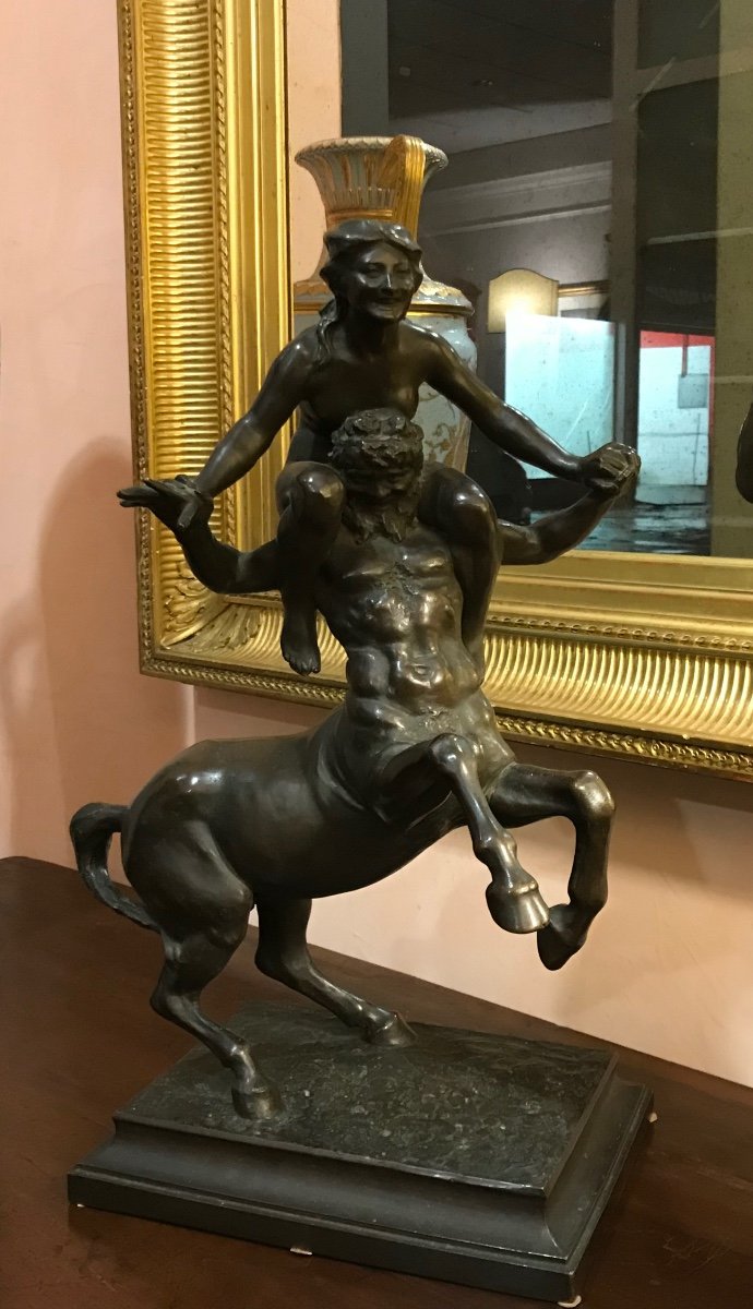 Scultura mitologica in bronzo. “Il centauro” firmato da Augusto Rivalta 1837-1925.-photo-2