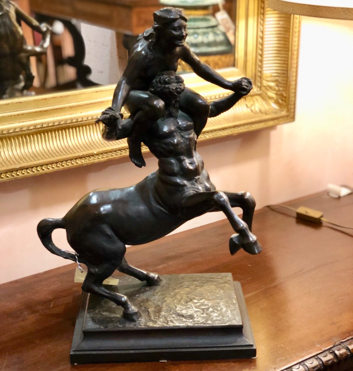 Scultura mitologica in bronzo. “Il centauro” firmato da Augusto Rivalta 1837-1925.
