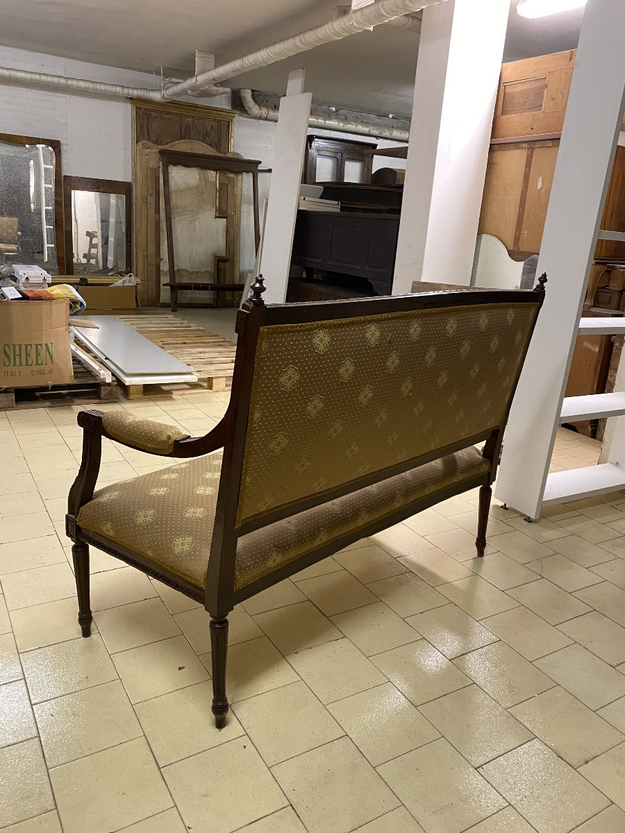 Divano toscano fine ‘800 in Noce.-photo-4