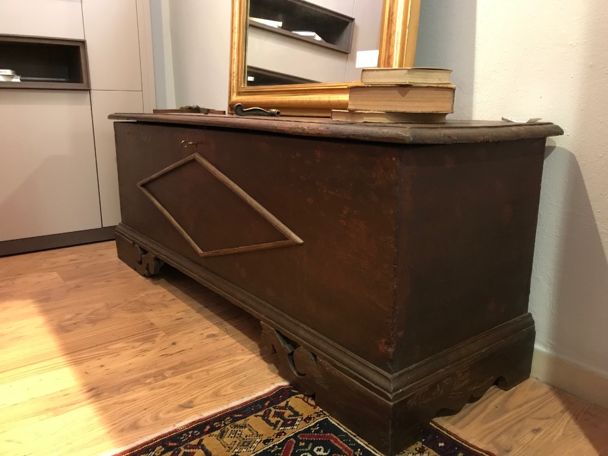 Cassapanca Toscana in Castagno fine ‘800.