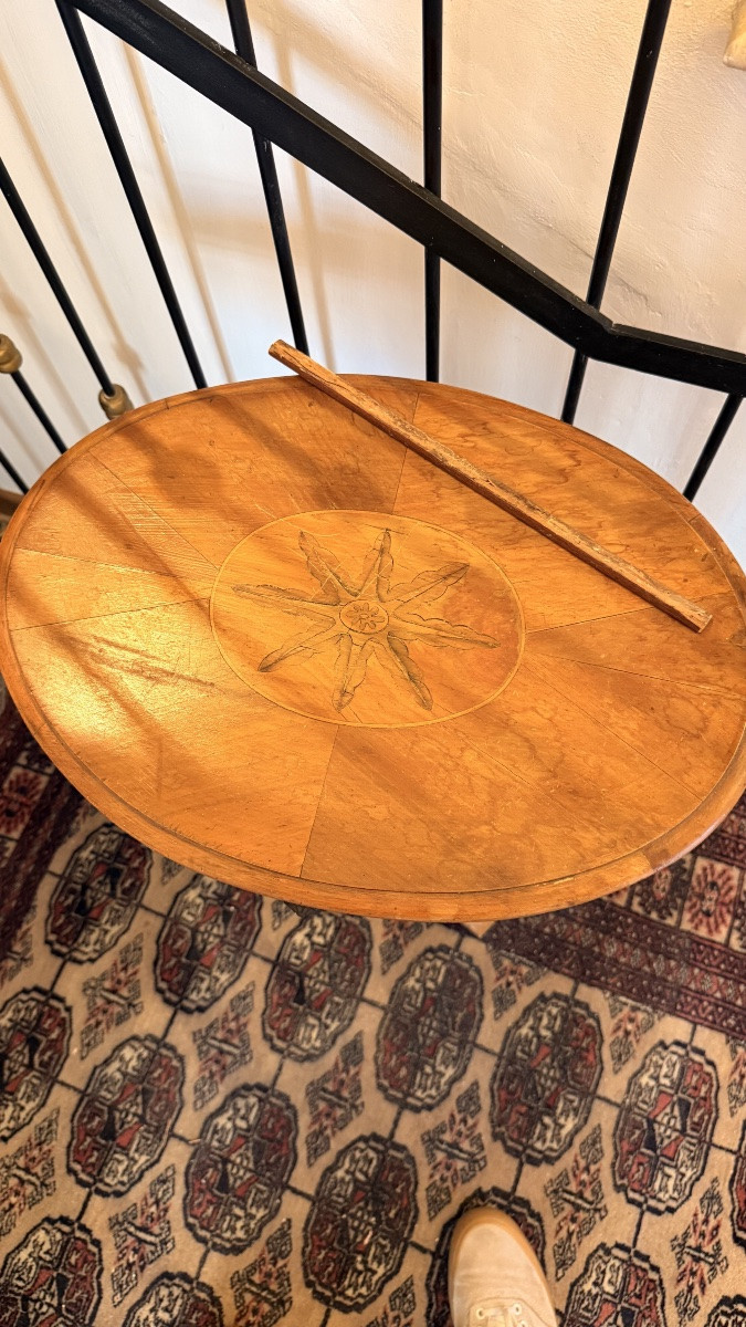 Tavolino Biedermeier in Noce e Ciliegio – Austria, ca. 1830-photo-3