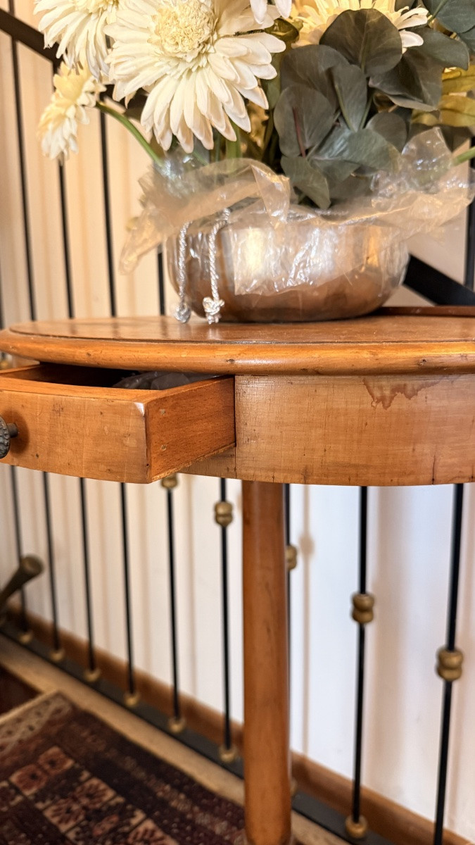 Tavolino Biedermeier in Noce e Ciliegio – Austria, ca. 1830-photo-4