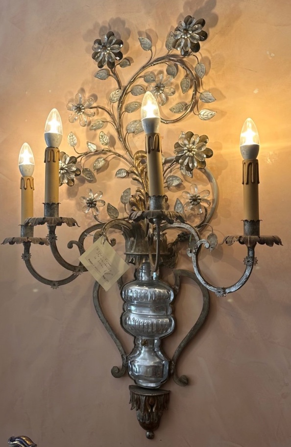 Applique in Ferro e Cristallo – Banci Firenze