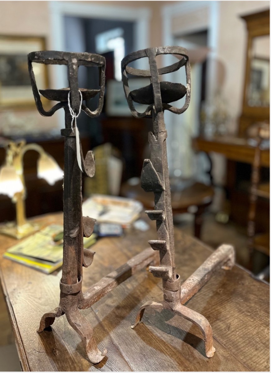 Alari da Camino Toscani in Ferro Battuto – XVIII Secolo