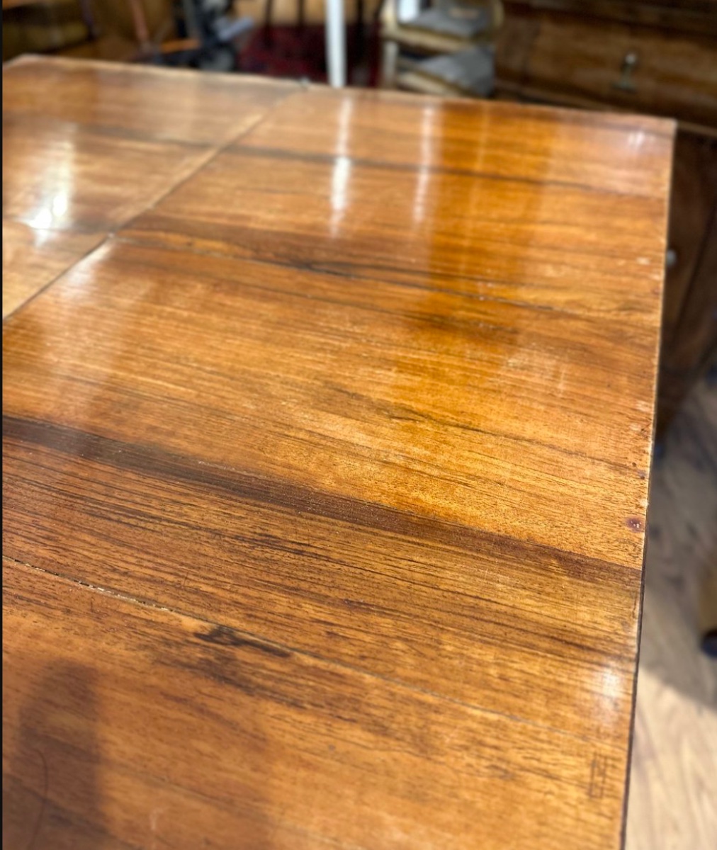 Tavolo da gioco antico in noce – Epoca metà Ottocento-photo-2