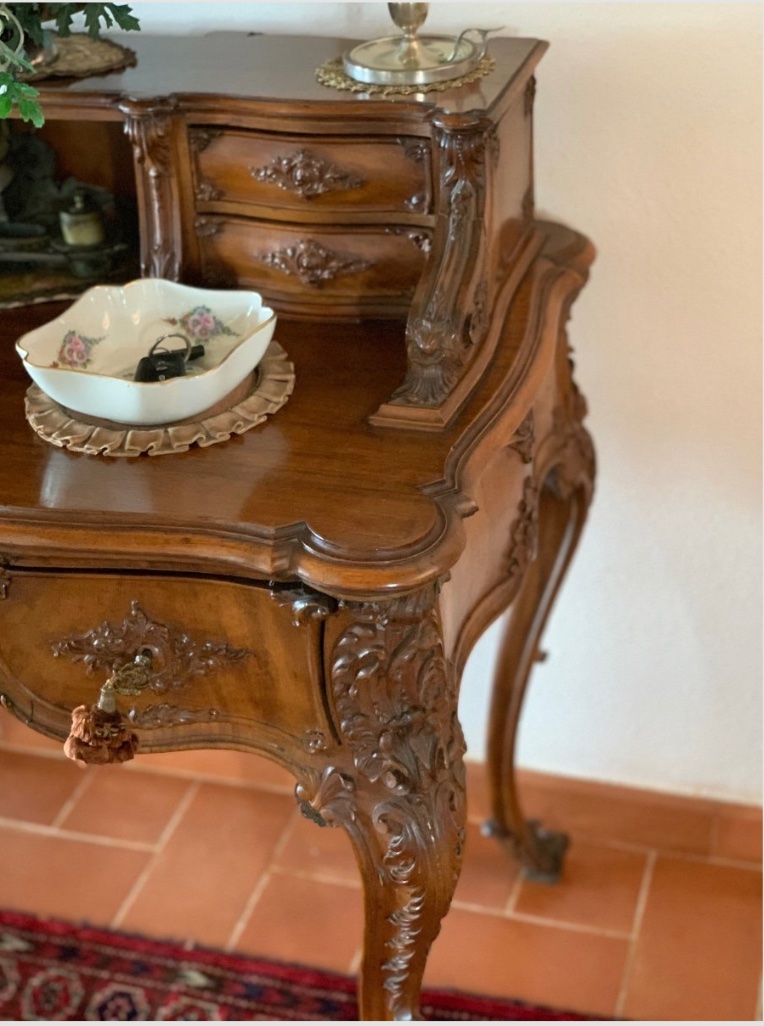 Scrittoio a Due Corpi in Stile Barocchetto (Fine '700 - Primo '800)-photo-2