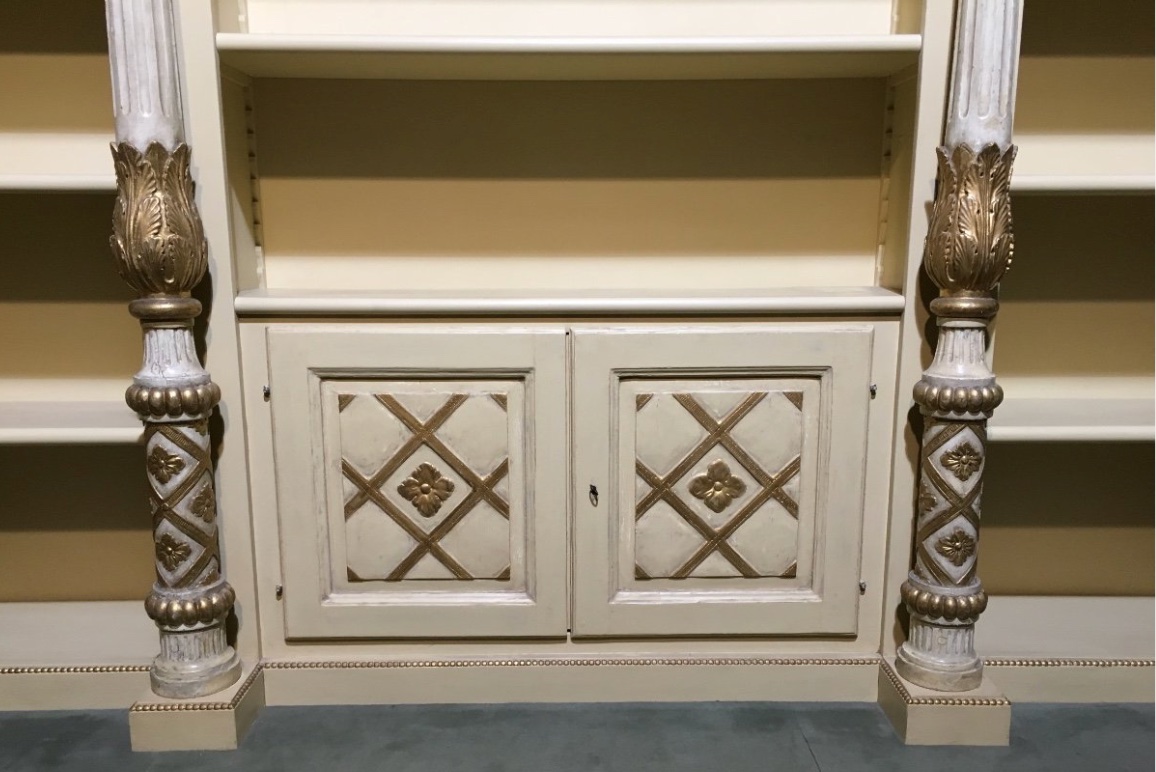 Antica libreria fine Settecento in lacca e dorature originali-photo-2