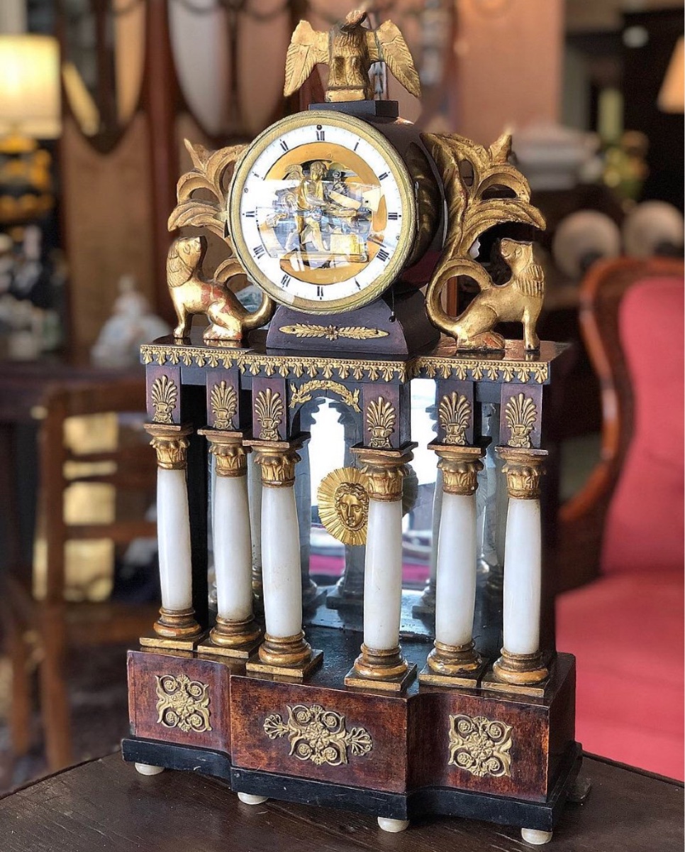 Orologio da tavolo Biedermeier, Vienna, circa 1830.