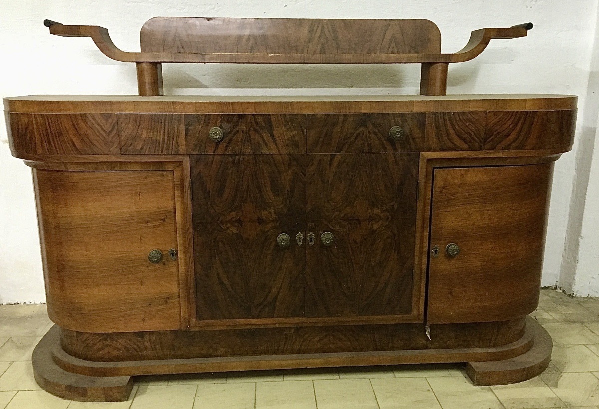 Credenza Art Déco in noce, anni ’30-photo-2