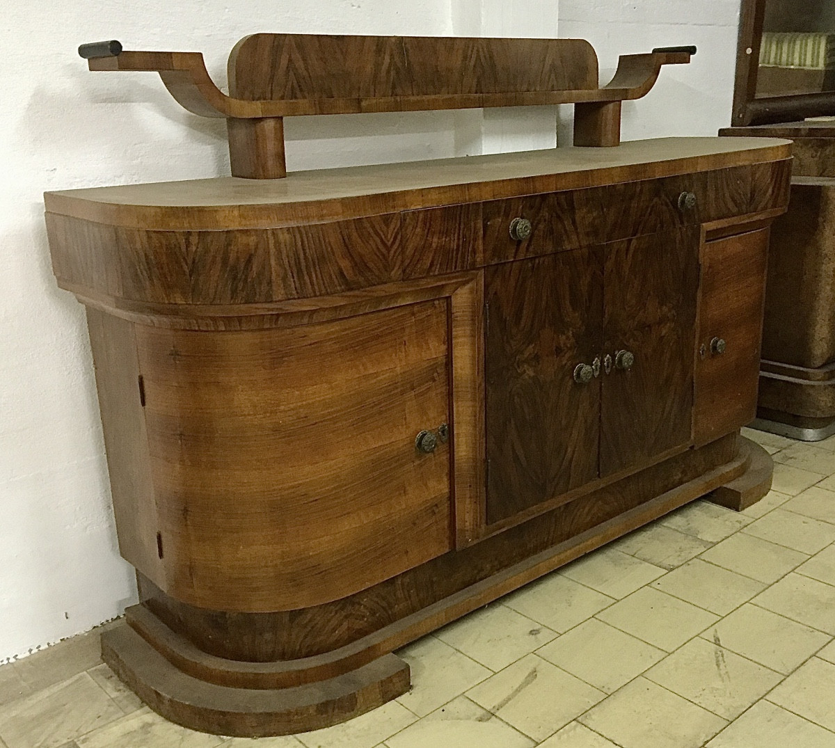 Credenza Art Déco in noce, anni ’30