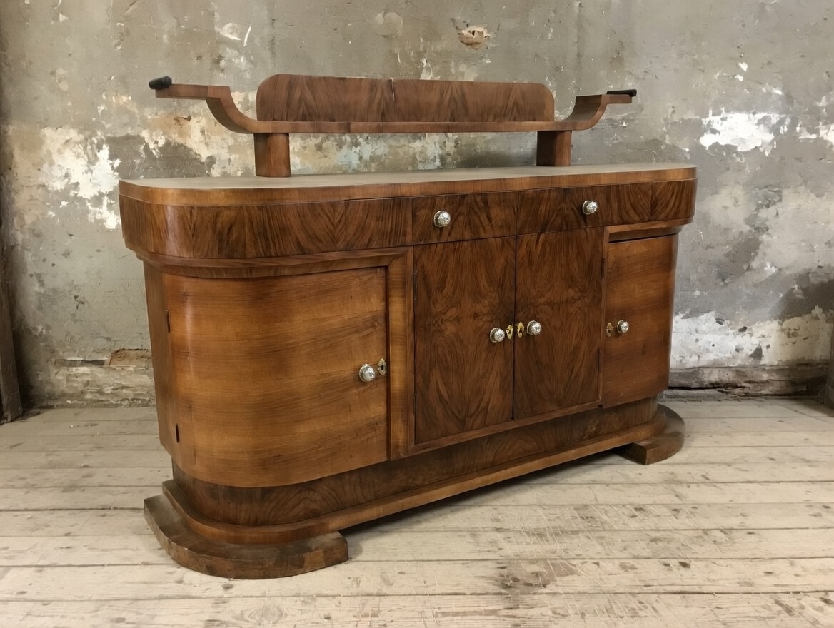 Credenza Art Déco in noce, anni ’30