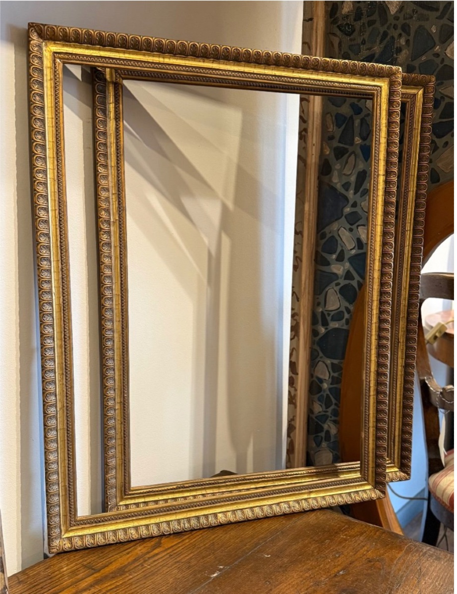Coppia di cornici dorate, fine XIX – inizi XX secolo-photo-2