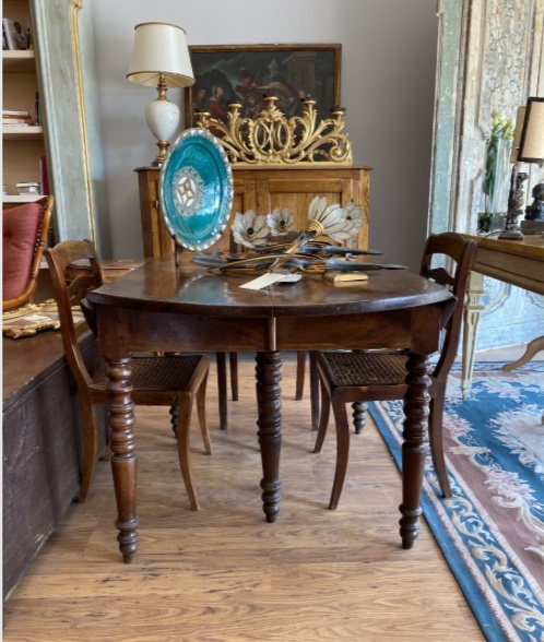 Tavolo a bandelle in noce massello risalente ai primi dell’Ottocento-photo-3