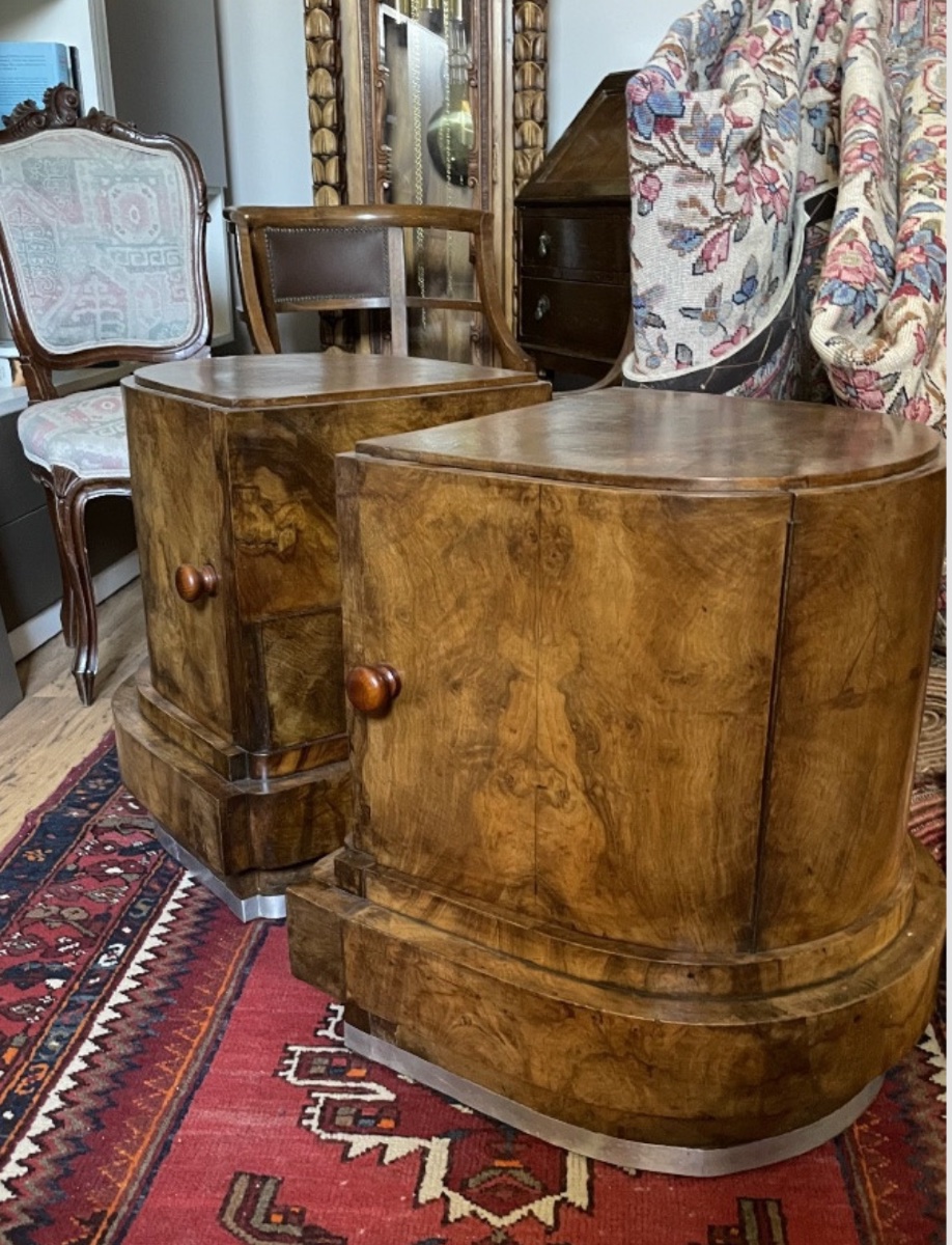 Elegante coppia di comodini Art Déco degli anni ’20-photo-4