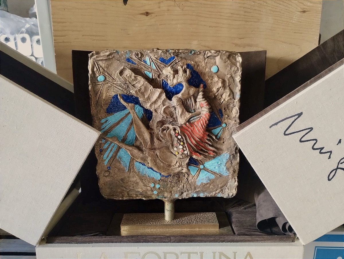 Scultura in bronzo policromo Luciano Minguzzi (Bologna 1911 – Milano 2004) La forza