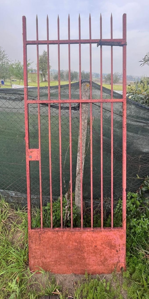 Cancello in ferro battuto primi ’900 con passaggio pedonale separato-photo-2