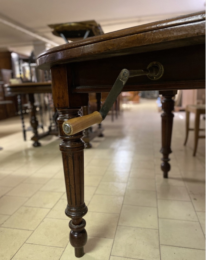 Tavolo da pranzo allungabile in mogano inglese, fine XIX secolo (circa 1880-1900)-photo-3