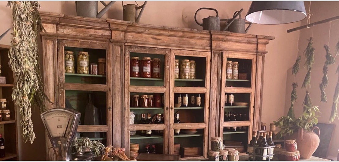 Libreria antica in legno massello con ante vetrate – fine XIX / inizi XX secolo-photo-2